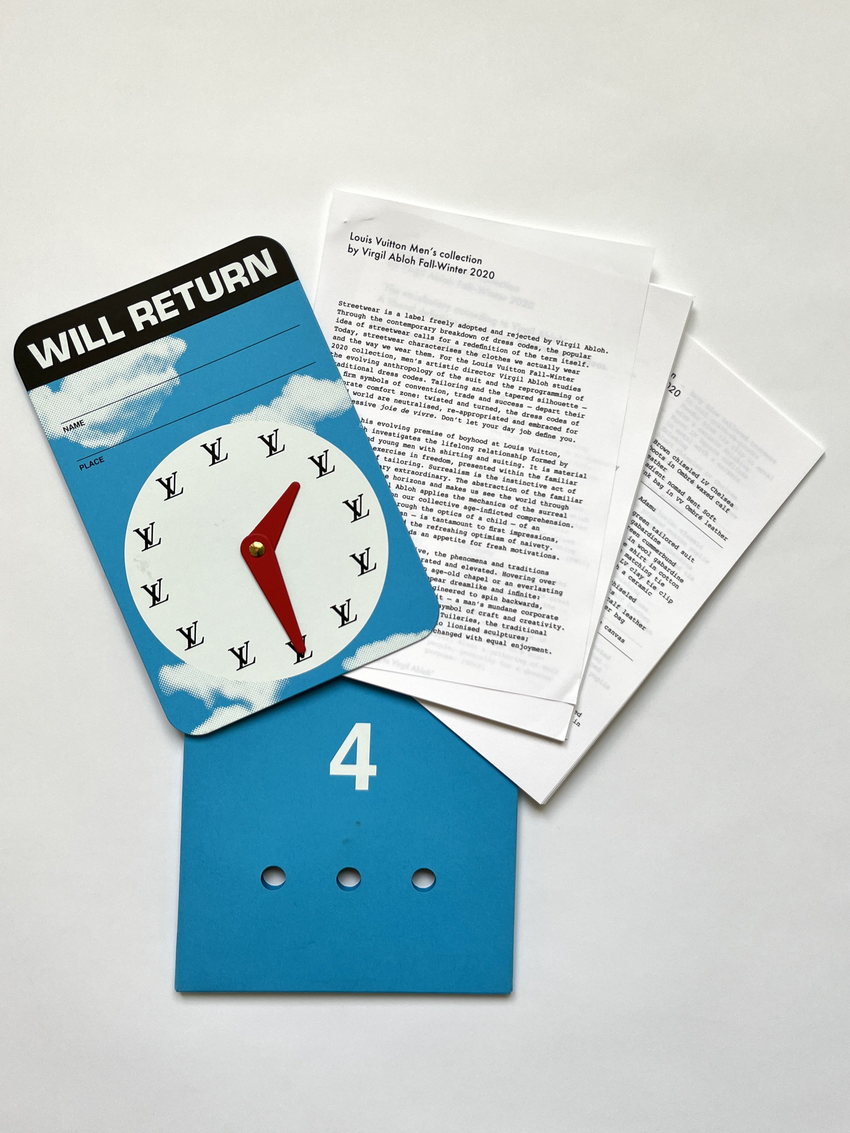 Louis Vuitton × Virgil Abloh ⚡️QUICK SALE⚡️FW2020 Louis Vuitton x Virgil Abloh Show Notes Size ONE SIZE - 4 Thumbnail