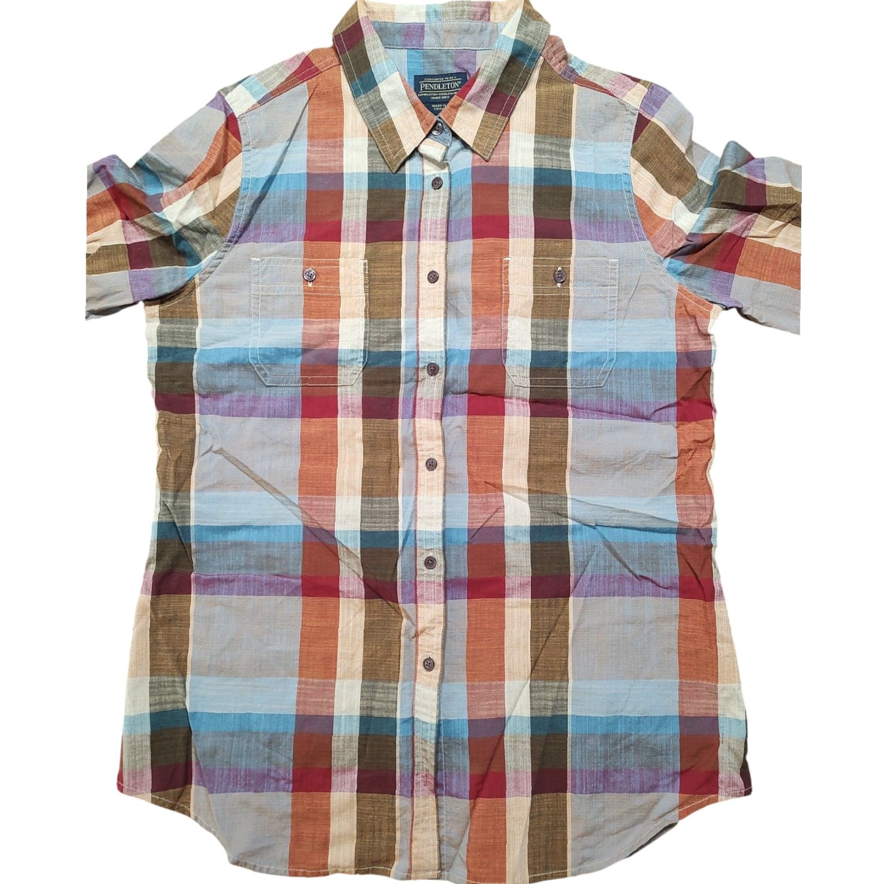 Pendleton Pendleton Shirt Womens Medium Plaid Colorful Cotton Size M / US 6-8 / IT 42-44 - 2 Thumbnail