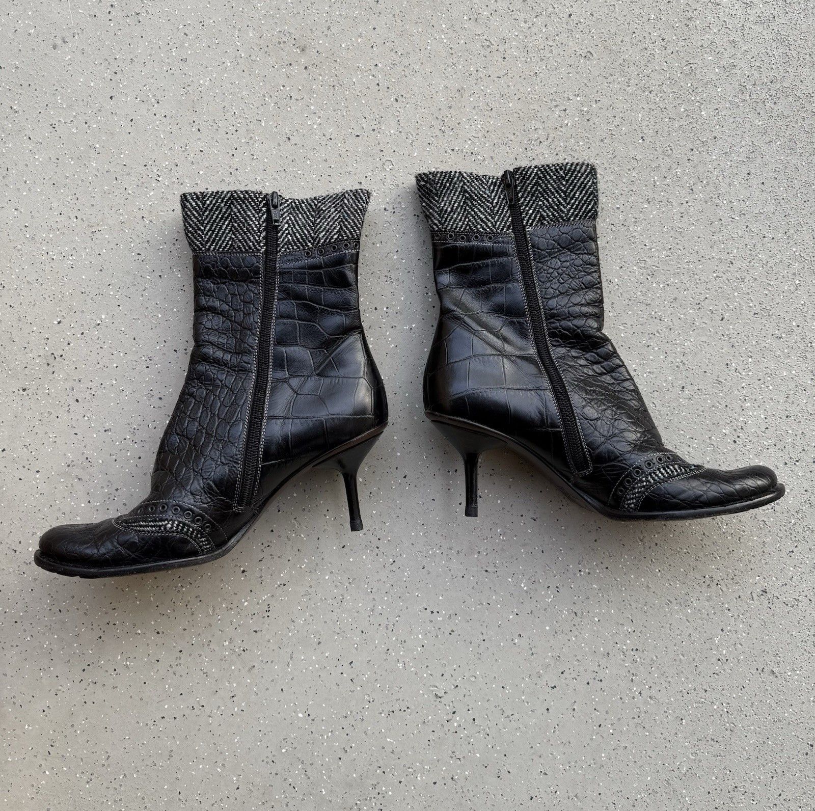 Vintage Goffredo Fantini Leather Heel Shoes Boots Size 39 Size US 9 / IT 39 - 10 Thumbnail