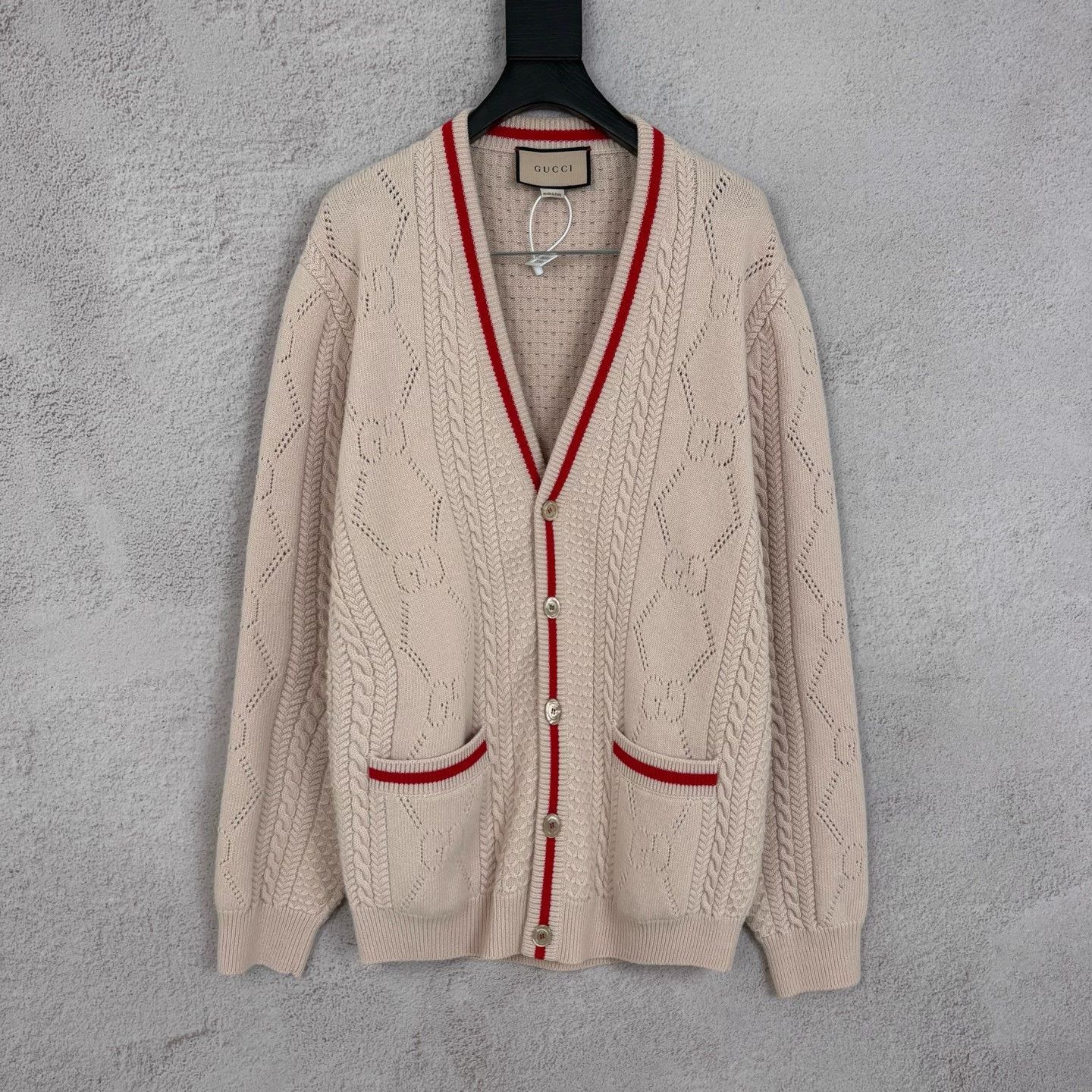Gucci Gucci Knit Printed Beige Sweater m Men Size US M / EU 48-50 / 2 - 1 Thumbnail