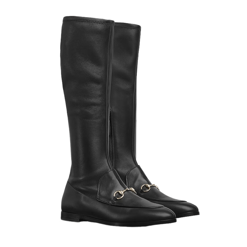 GUCCI Jordaan $1850 Black Leather Boots New & Authentic