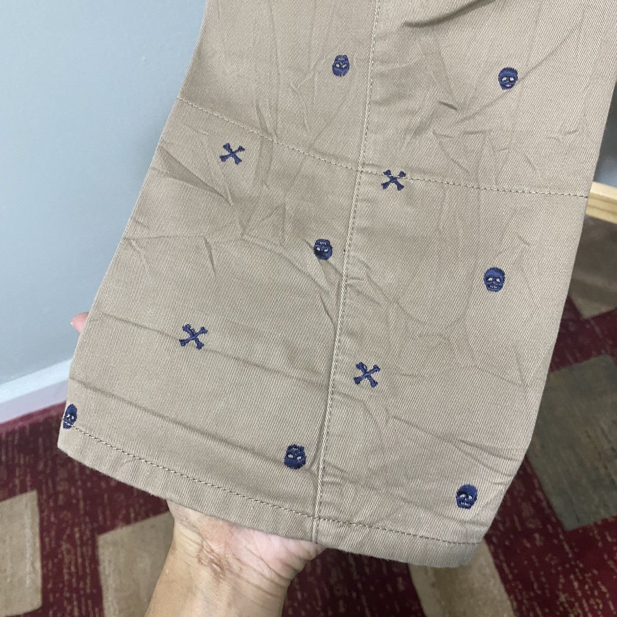 PPFM Archive PPFM Skull & Cross Embroidery Chino Japanese Brand Size US 32 / EU 48 - 7 Thumbnail
