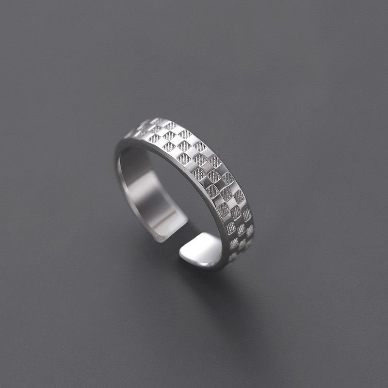 VIBE Men's Vintage Checkerboard Ring Size ONE SIZE - 2 Thumbnail