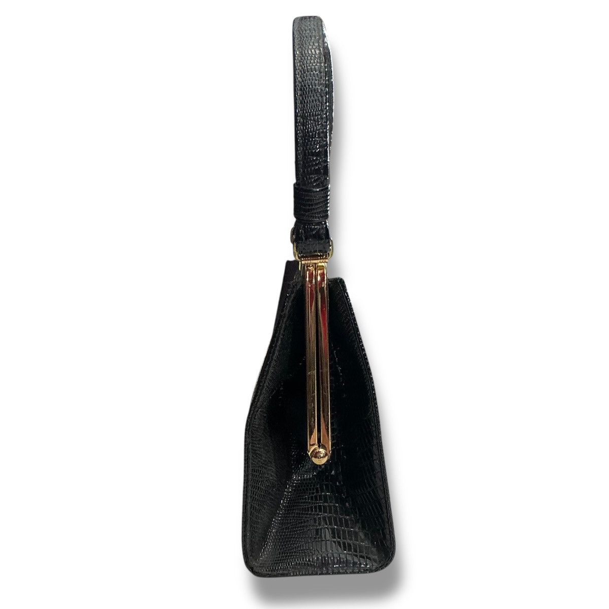 Other Vintage Elegant Black Croc Embossed Clutch Handbag Size ONE SIZE - 6 Thumbnail