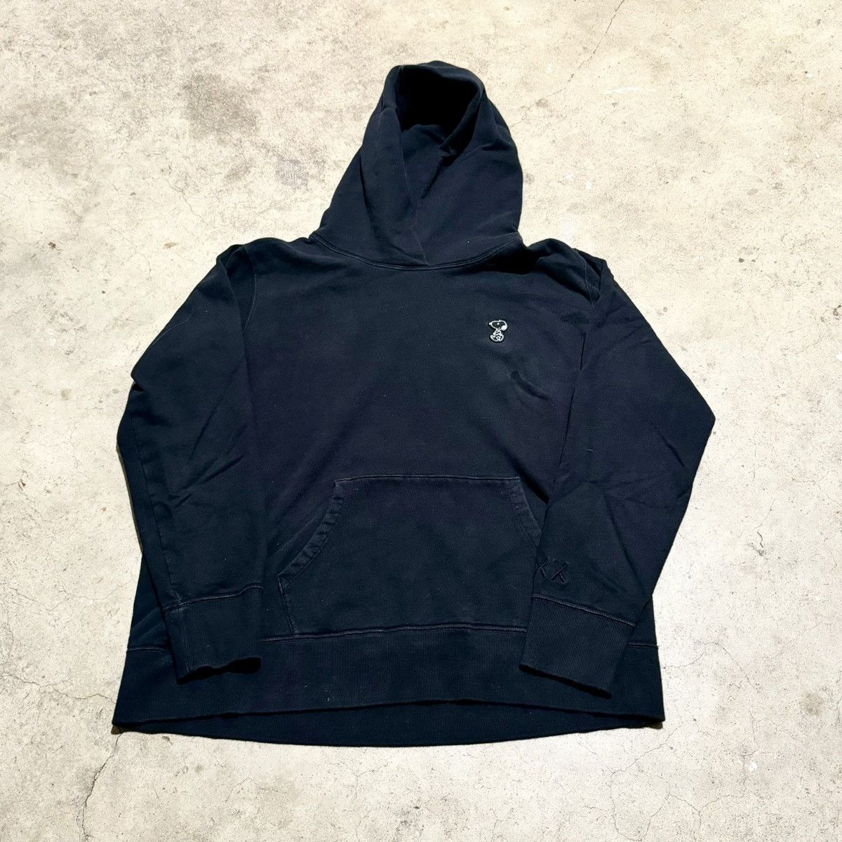 Kaws Peanuts Uniqlo BLACK KAWS X UNIQLO X PEANUTS HOODIE Grailed