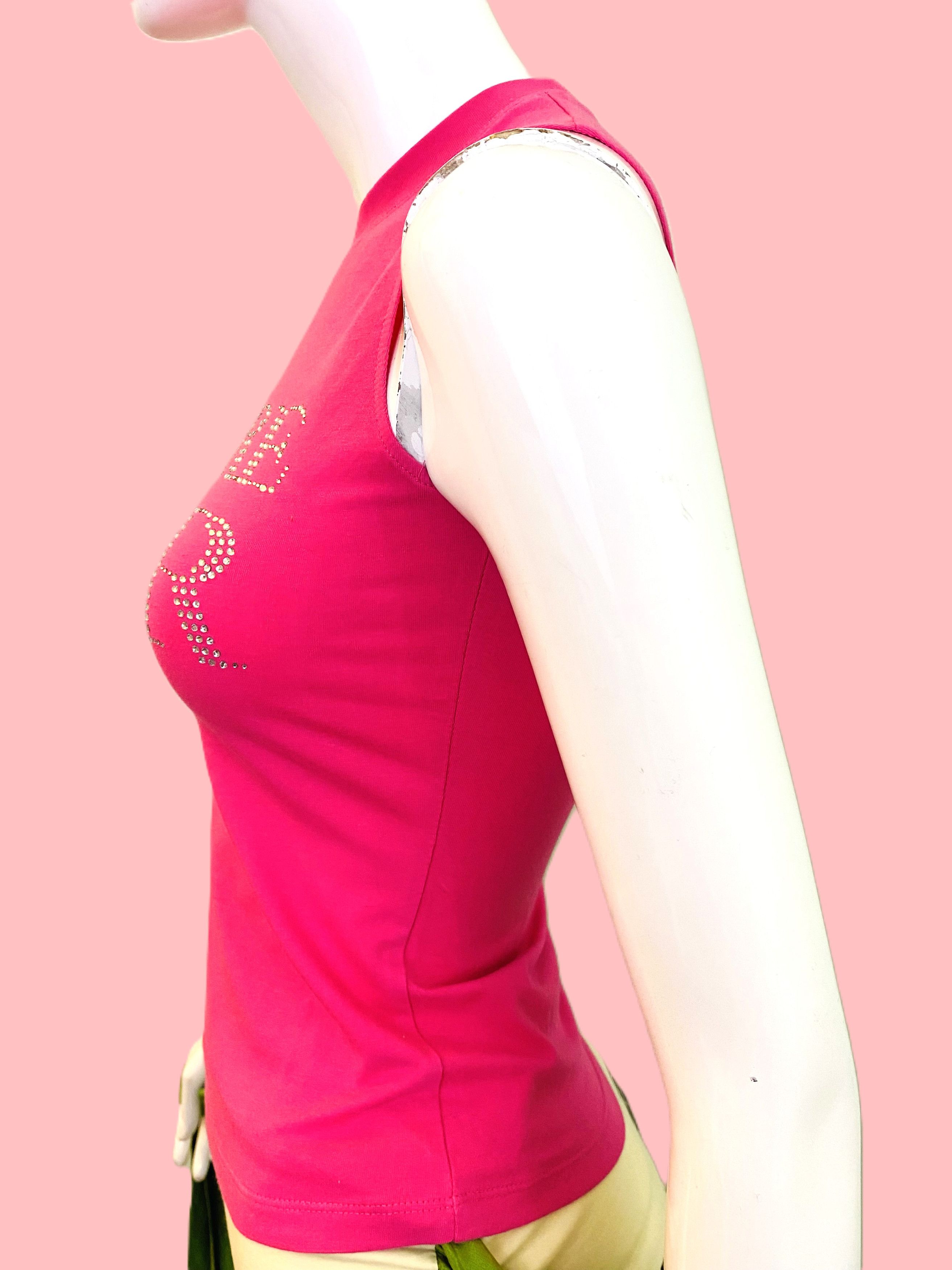 Dior Christian Dior 1947 J'adore Strass Rhinestone Pink Tee Top Size S / US 4 / IT 40 - 5 Thumbnail