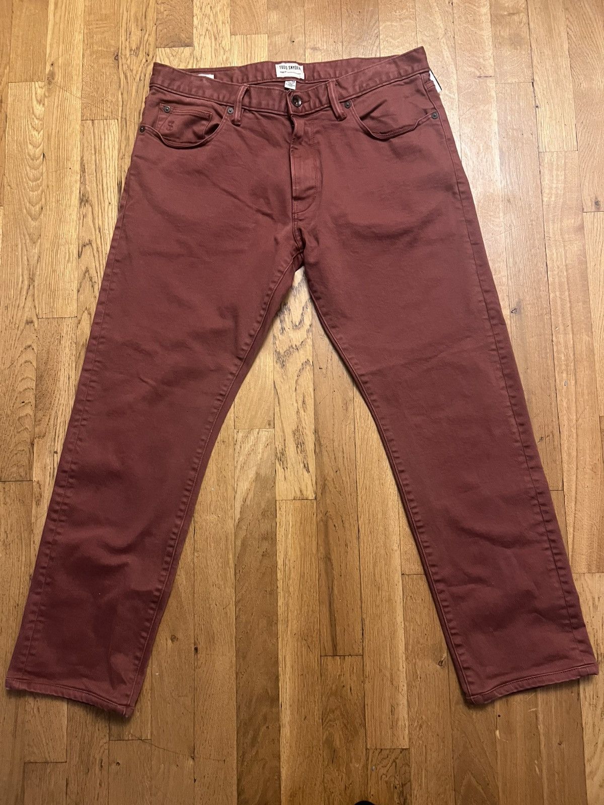 Todd Snyder Todd Snyder red 5 pocket denim jeans 32x26 Size US 32 / EU 48 - 1 Thumbnail
