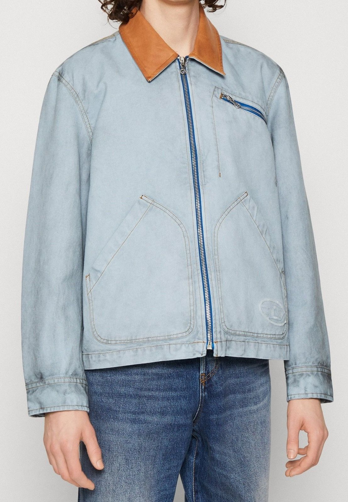 Diesel !DS! SS23 Diesel J-Chart Treated Canvas Indigo Denim Jacket Size US M / EU 48-50 / 2 - 3 Thumbnail