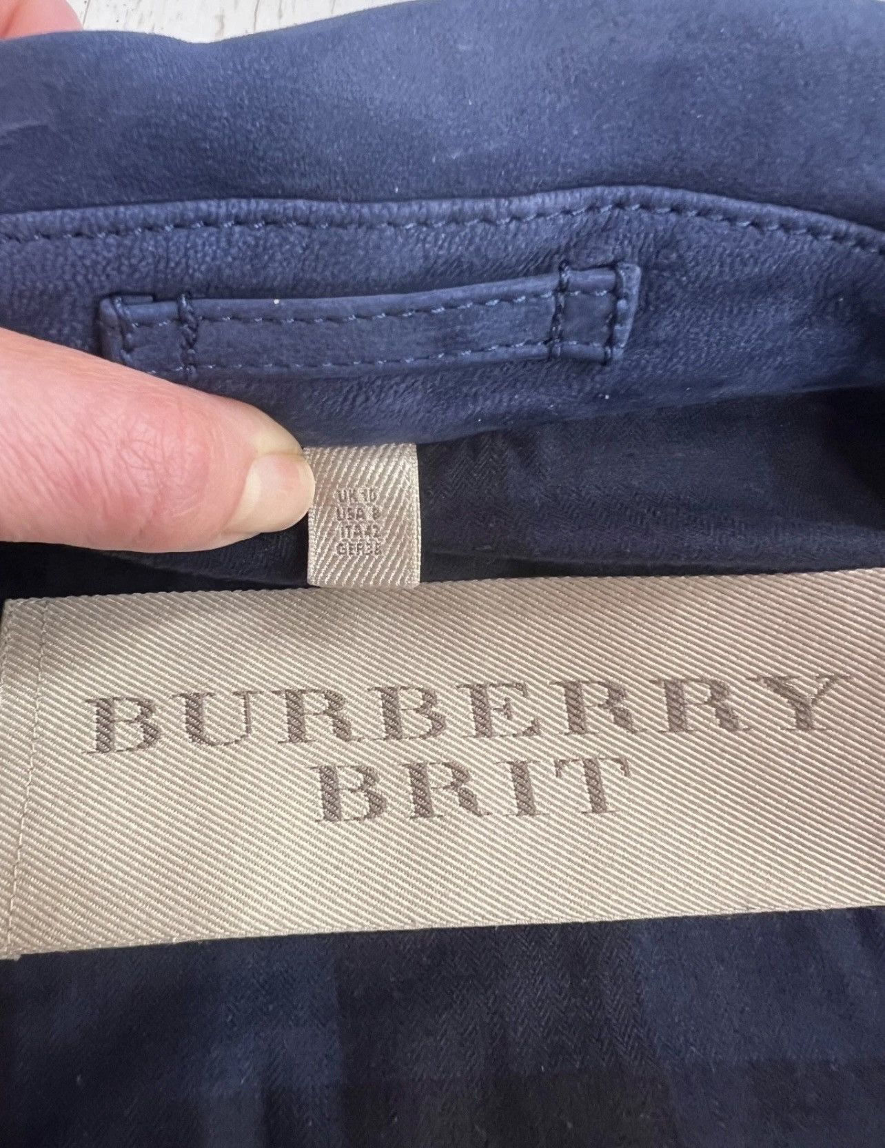 Burberry Burberry Brit Moto Biker Jacket Dark Navy Nappa Size M / US 6-8 / IT 42-44 - 12 Thumbnail