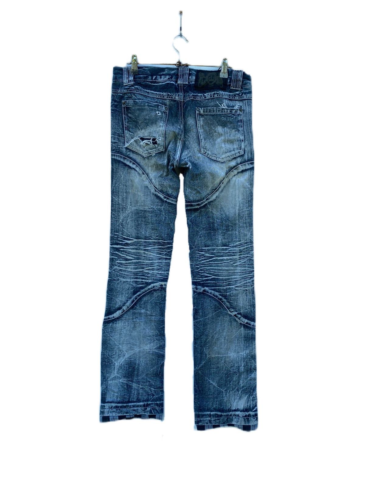 If Six Was Nine × LOWBOX × Le Grande Bleu (L.G.B.) JAPAN BRAND LOWBOX BONDAGE DESIGN FLARE LEG OPENING Size US 30 / EU 46 - 2 Thumbnail