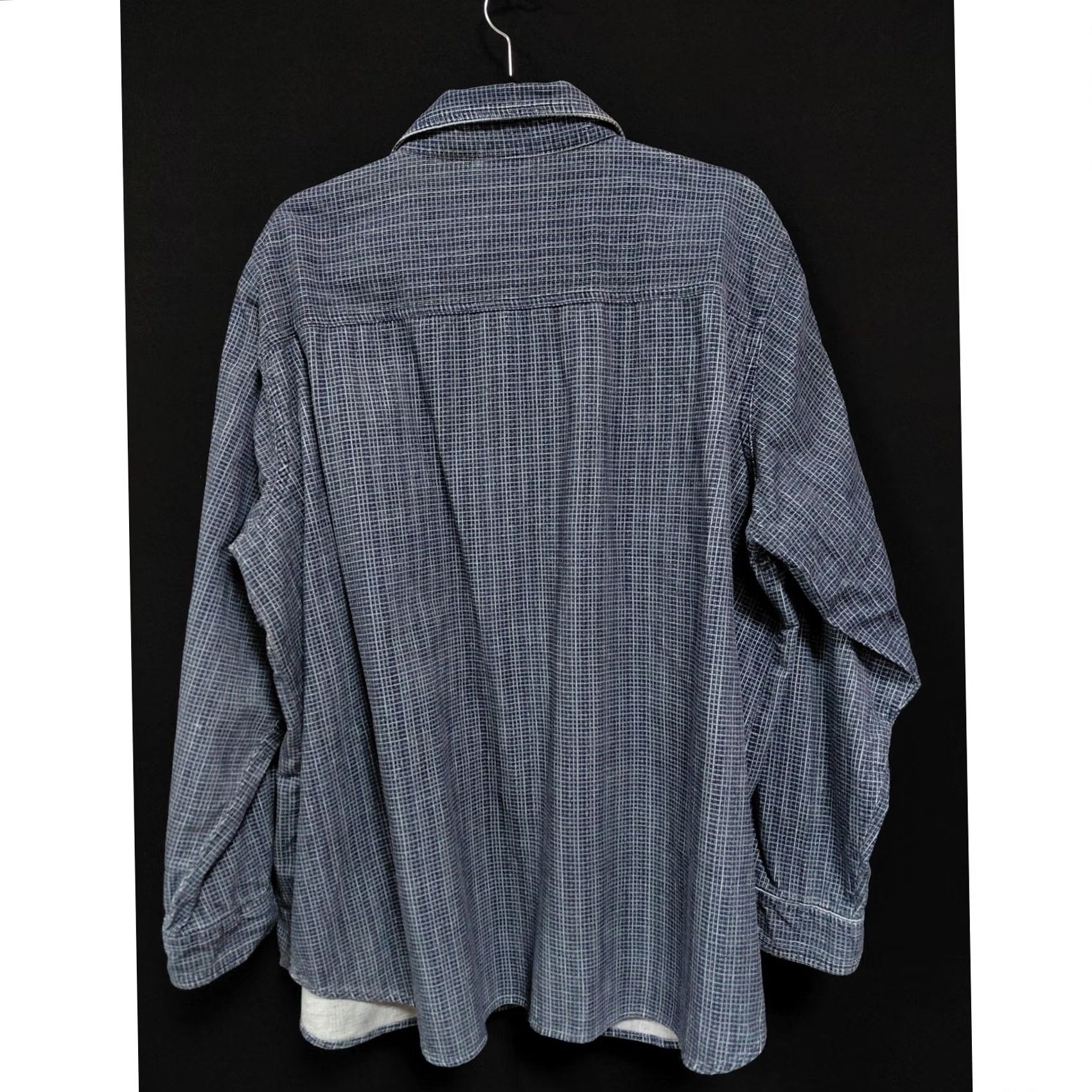 Disney Pooh Woman Disney Embroidered Shirt Blue 22W/24W Button-Up Striped Long Sleeve Cotton Eeyore Womens Shirt Size 3XL / US 20-22 - 2 Thumbnail