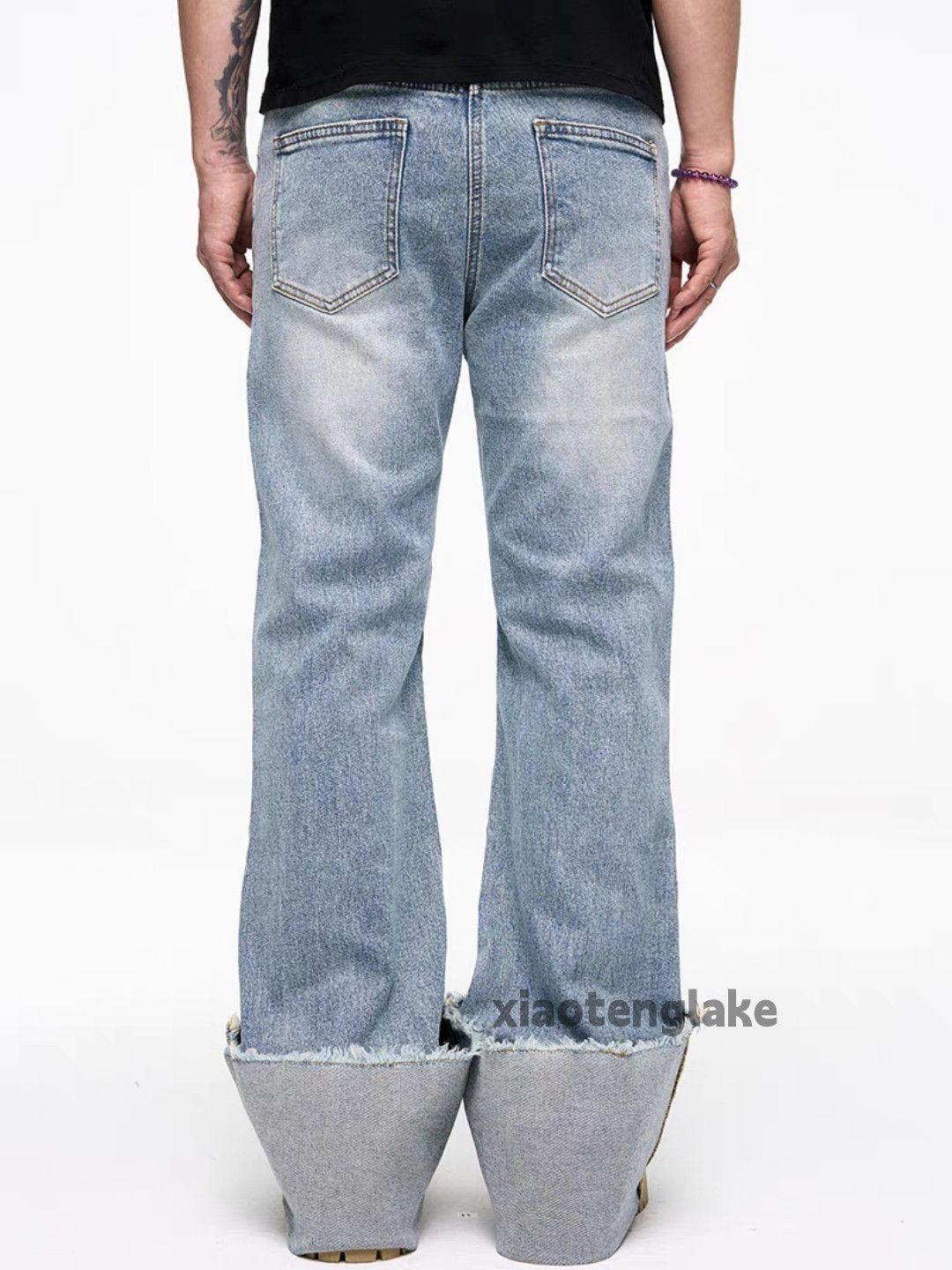 Jean × Vintage Washed faded cleanfit yuppie y2k bootcut flared jeans Size US 32 / EU 48 - 7 Thumbnail
