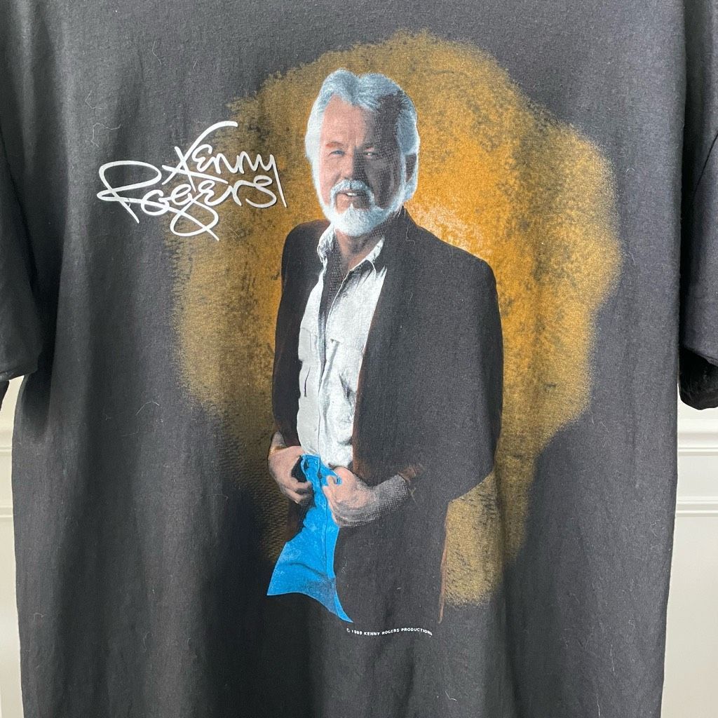 Vintage Vintage 80s 1989 Kenny Rogers Tshirt Hanes Single Stitch XL Size US XL / EU 56 / 4 - 3 Thumbnail