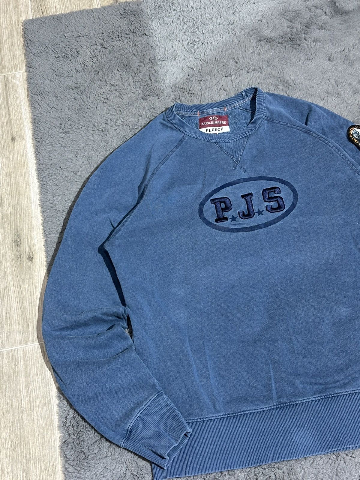Parajumpers Vintage Parajumpers "P.J.S." Garment-Dyed Fleece Sweatshirt Size US L / EU 52-54 / 3 - 2 Thumbnail