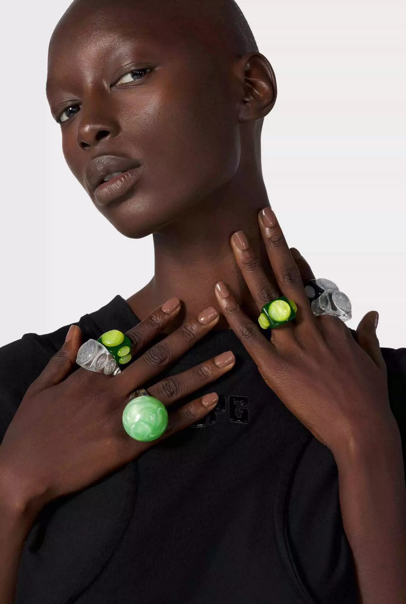 Jean Paul Gaultier Jean Paul Gaultier x La Manso resin ring-2505 Size ONE SIZE - 6 Thumbnail
