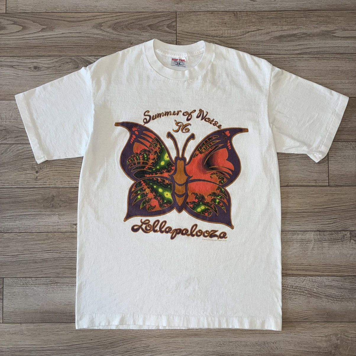 Giant 1996 Lollapalooza Fractal Butterfly Summer of Noise shirt Size US L / EU 52-54 / 3 - 1 Thumbnail
