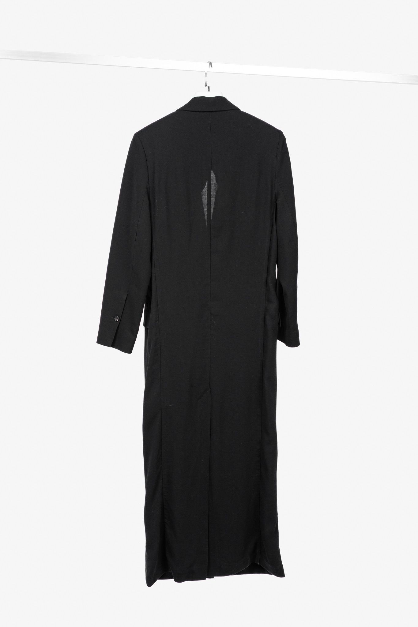 AMI AMI Black Wool Gabardine Double-Breasted Coat Size L / US 10 / IT 46 - 2 Thumbnail