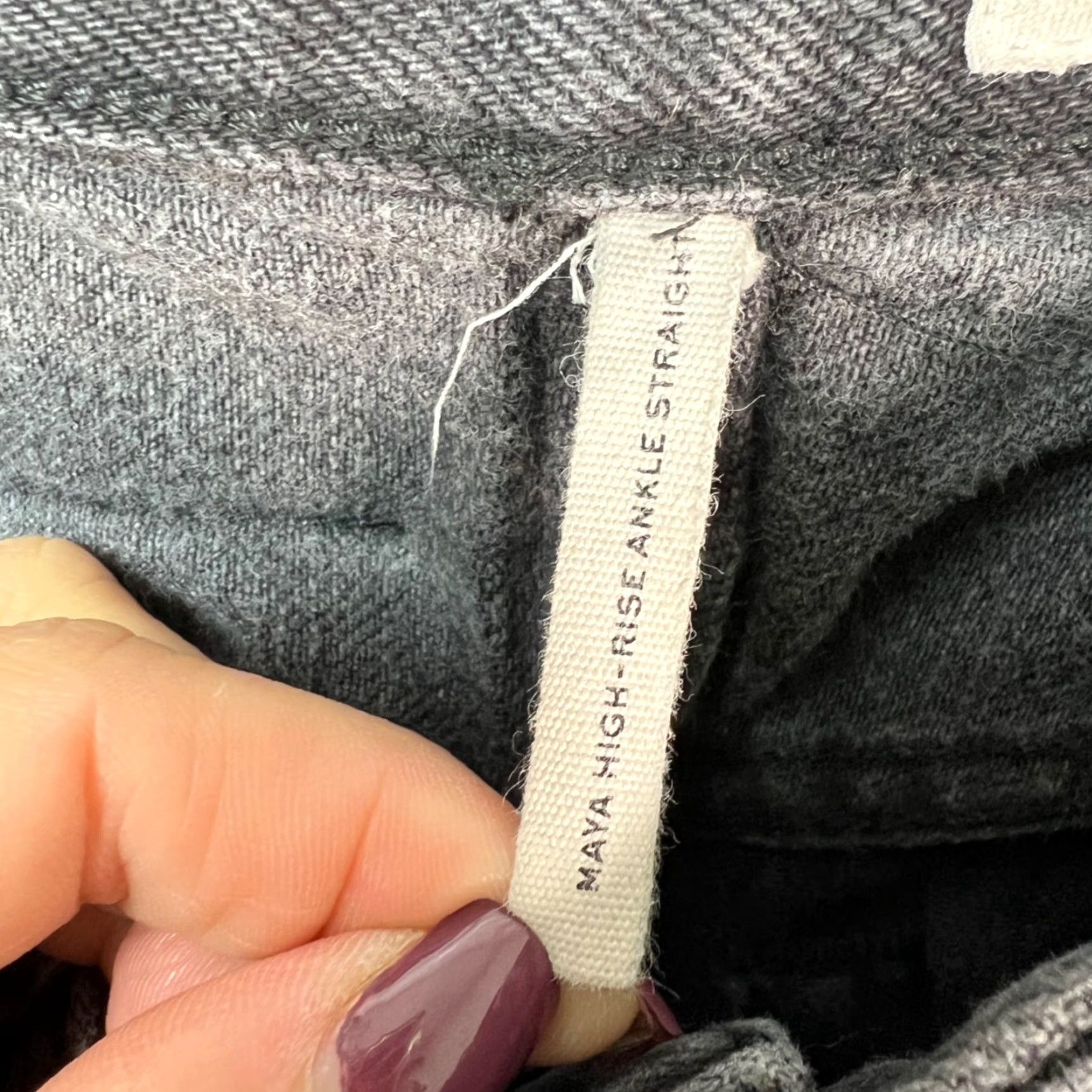 Rag & Bone Rag & Bone Womens Size 23 Maya High-Rise Straight Jeans Two Tone Black Denim Size 40" / US 18 - 4 Thumbnail