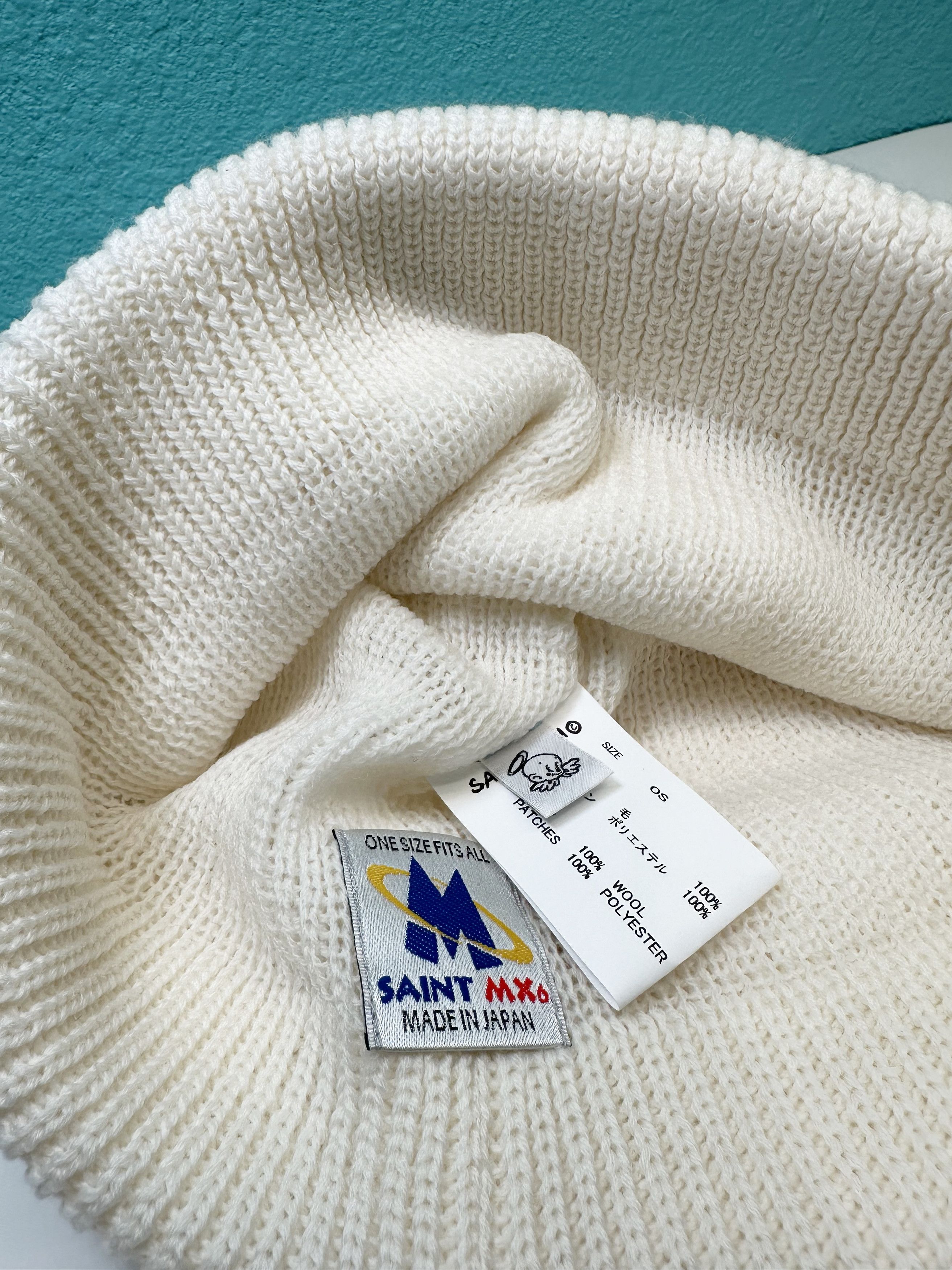 Saint Michael Saint Mxxxxxx knit beanie white Size ONE SIZE - 5 Thumbnail