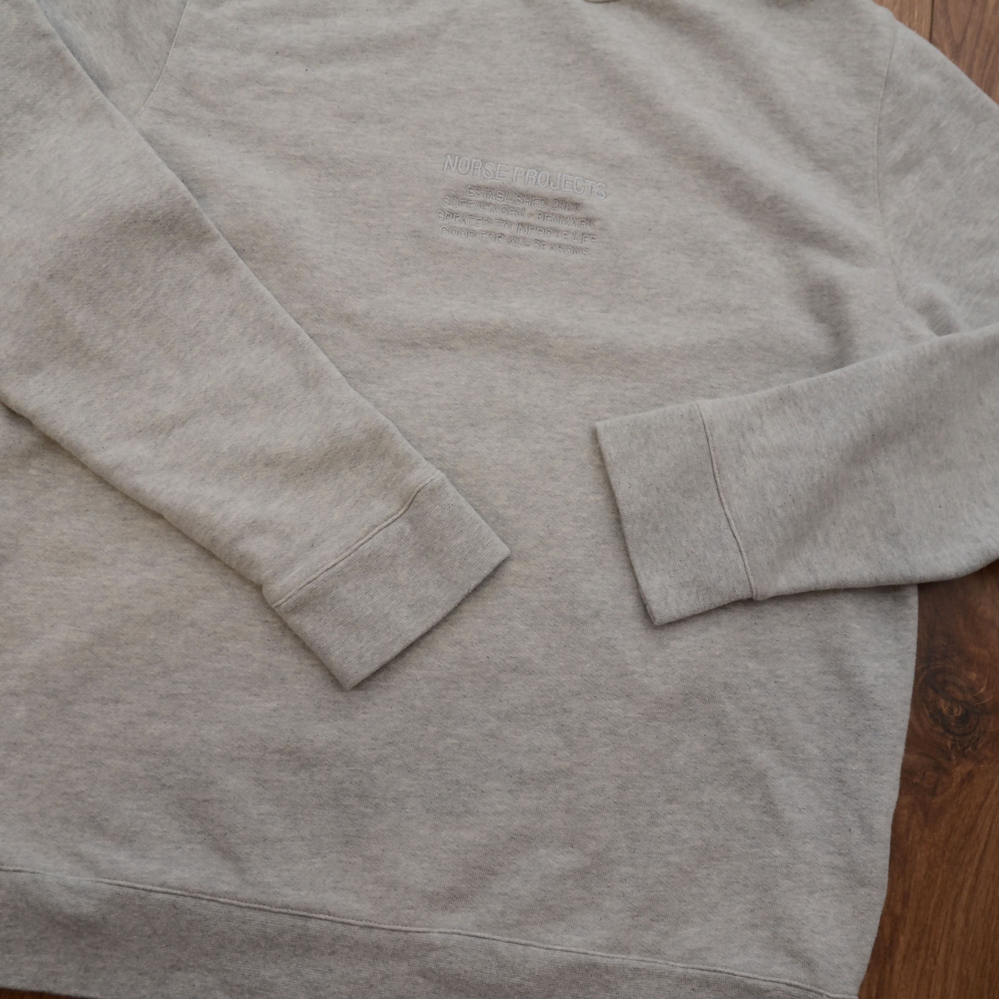 Norse Projects Norse Projects VAGN LOGO CREW Long Sweatshirt Sz L Big Logo Size US L / EU 52-54 / 3 - 9 Thumbnail