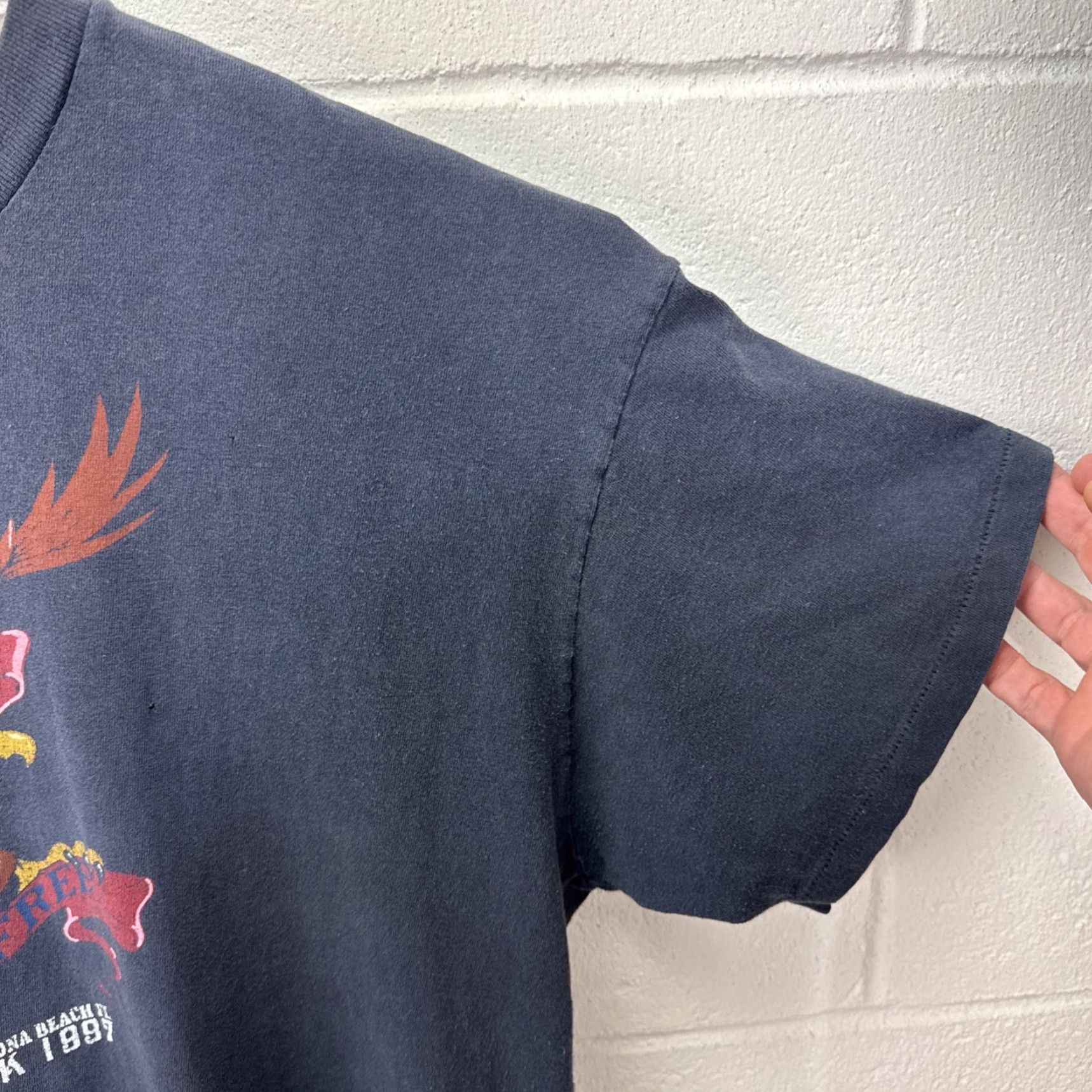 Vintage VINTAGE Cove Creek Motorcycle T Shirt XL Black Faded 90s Biker Harley Davidson Mens Size US XL / EU 56 / 4 - 7 Thumbnail
