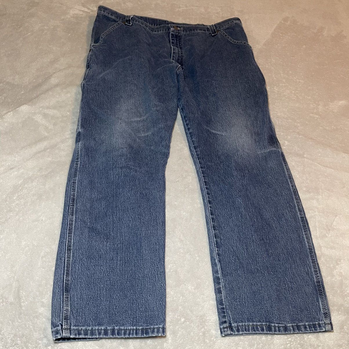 Wrangler Vintage Y2K Wrangler Mens Carpenter Jeans Blue Denim 42x30 Size US 42 / EU 58 - 1 Thumbnail