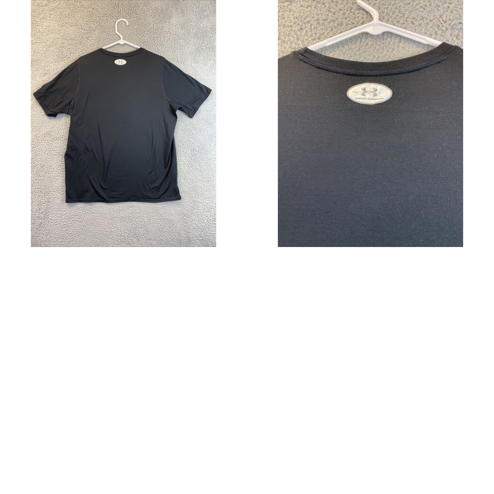 Under Armour Under Armour Men XL Gym Workout Training Tee Shirt Sport Active /75-23 Black Polyester Jersey Short Sleeve Round Neck Athletic Regular T-Shirt 75-23 Size US XL / EU 56 / 4 - 8 Thumbnail