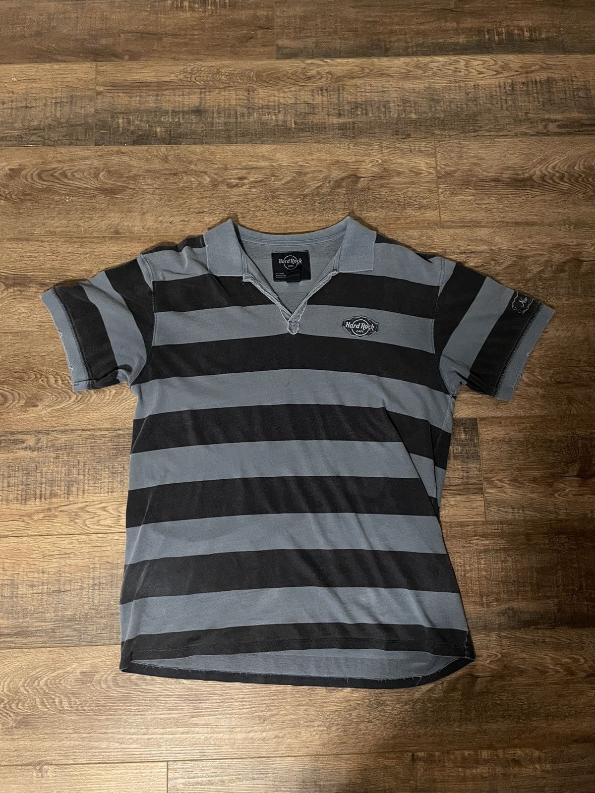 Vintage Hard Rock Cafe Striped New Orleans Polo
