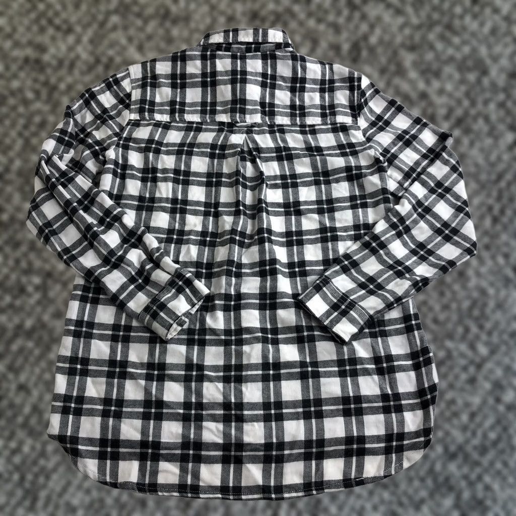 American Eagle Outfitters VINTAGE American Eagle Outfitters Boyfriend Flannel Shirt Womens Small Black Plaid Long Sleeve Casual Button-Up Size S / US 4 / IT 40 - 1 Thumbnail