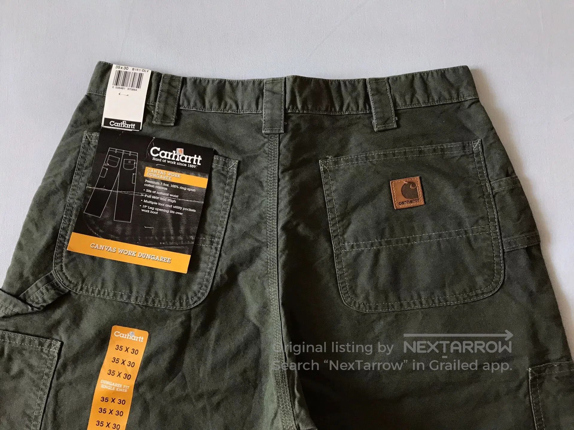 Carhartt Carhartt B151 Canvas Work Pants W35L30. Size US 35 - 5 Thumbnail
