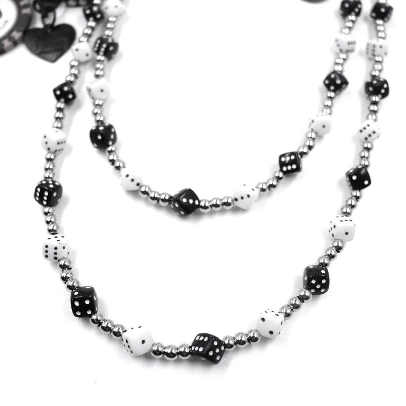 Japanese Brand × Jewelry Retro Bilayer Black White lucky Dice Baccarat Pearl Chain Size ONE SIZE - 11 Thumbnail