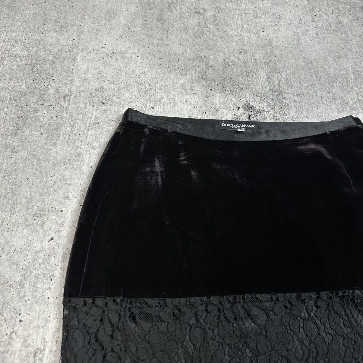 Dolce & Gabbana Dolce Gabbana Velvet Mid-length Skirt Dark Purple Size 30" / US 8 / IT 44 - 5 Thumbnail