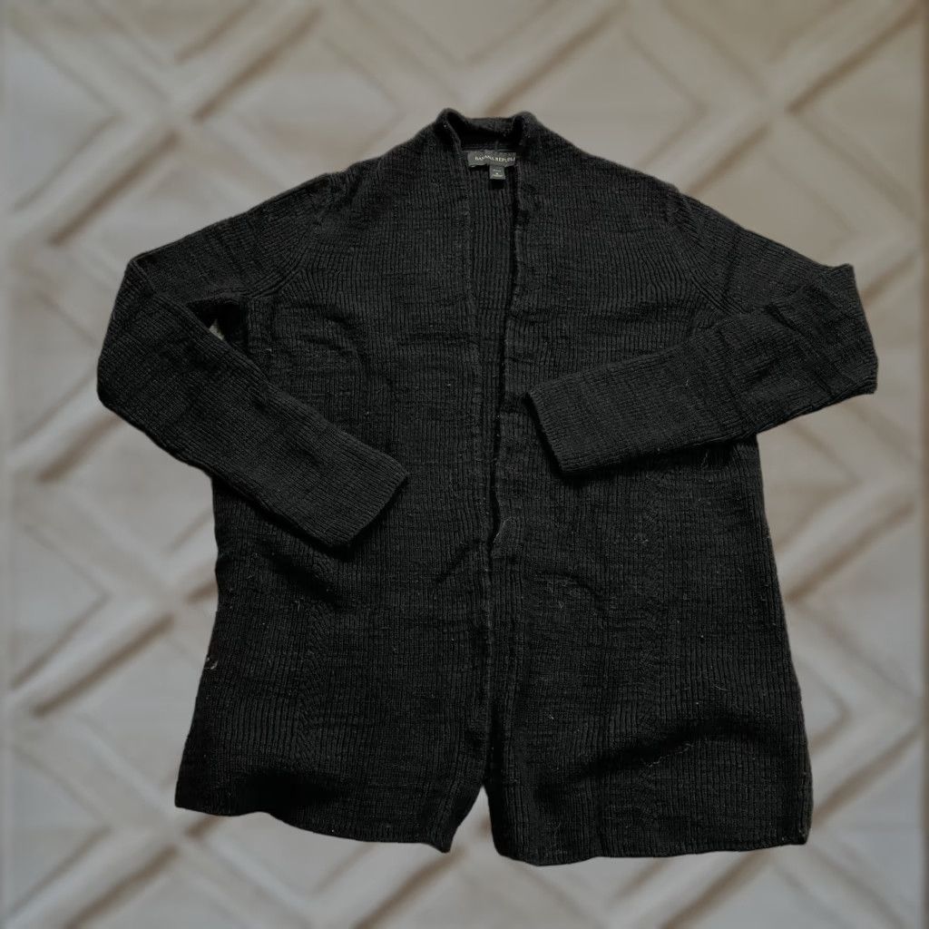 Banana Republic VINTAGE? Wait, Banana Republic Open Cardigan Sweater Womens Small Petite Black Knit Casual Work Size S / US 4 / IT 40 - 1 Thumbnail