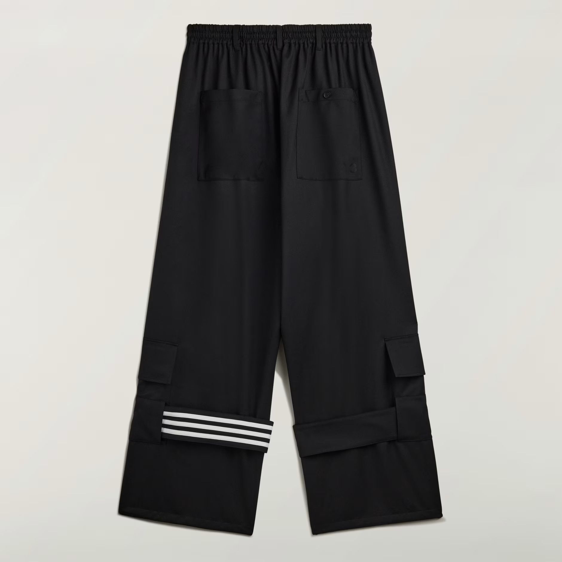 Y-3 o1tko10426 Refined Wool Wide Cargo Pants in Black Size US 34 / EU 50 - 6 Thumbnail