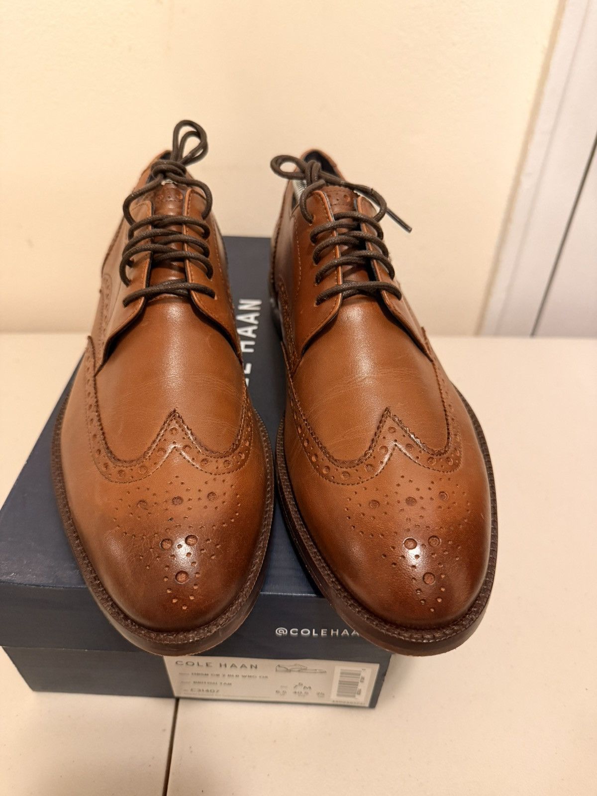 Cole Haan Cole Haan 2.Zerogrand Laser Wingtip Oxford in British Tan Size US 7.5 / EU 40-41 - 3 Thumbnail