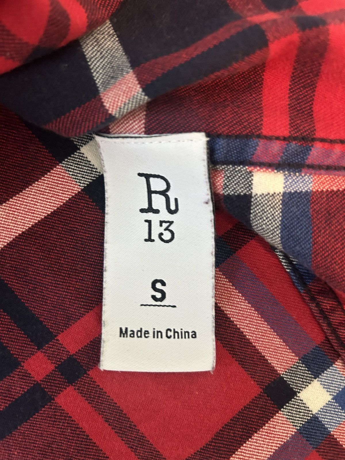 R13 Oversized Cut Off Flannel Size US S / EU 44-46 / 1 - 5 Thumbnail