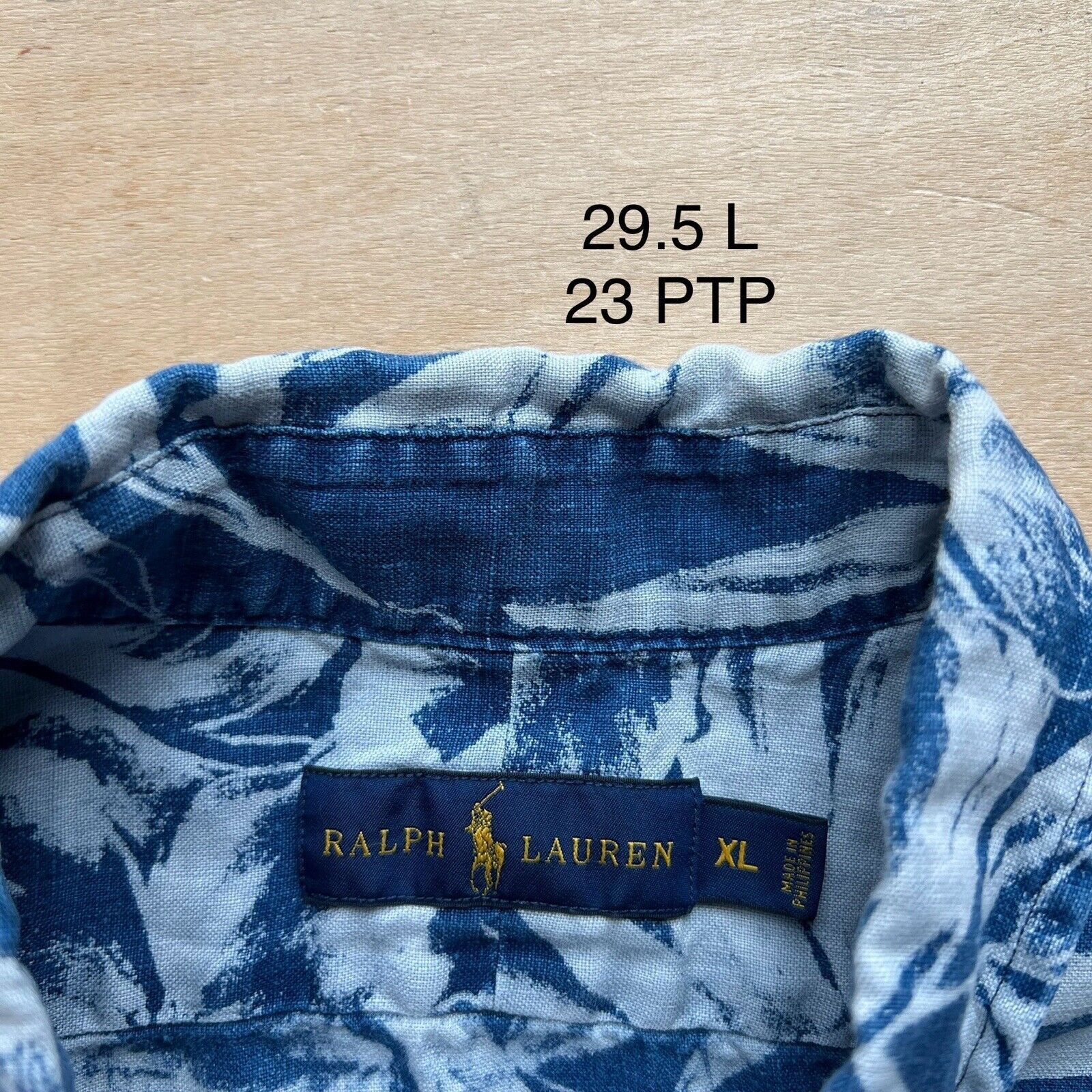 Polo Ralph Lauren Polo Ralph Lauren Linen Shirt XL Blue Hawaiian Floral Summer Size US XL / EU 56 / 4 - 4 Thumbnail