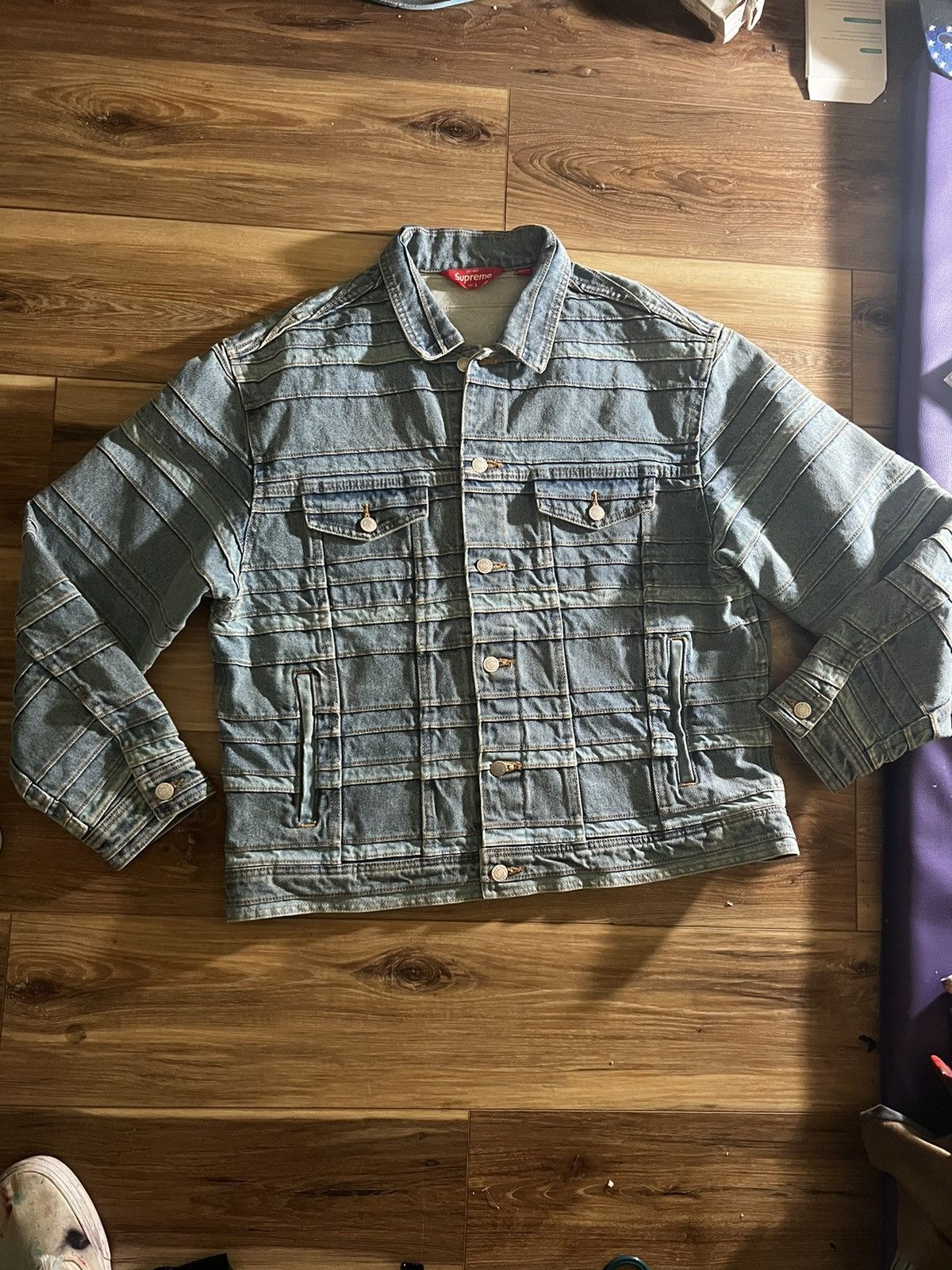 タイムセール！】 supreme shibori denim tracker jacket L