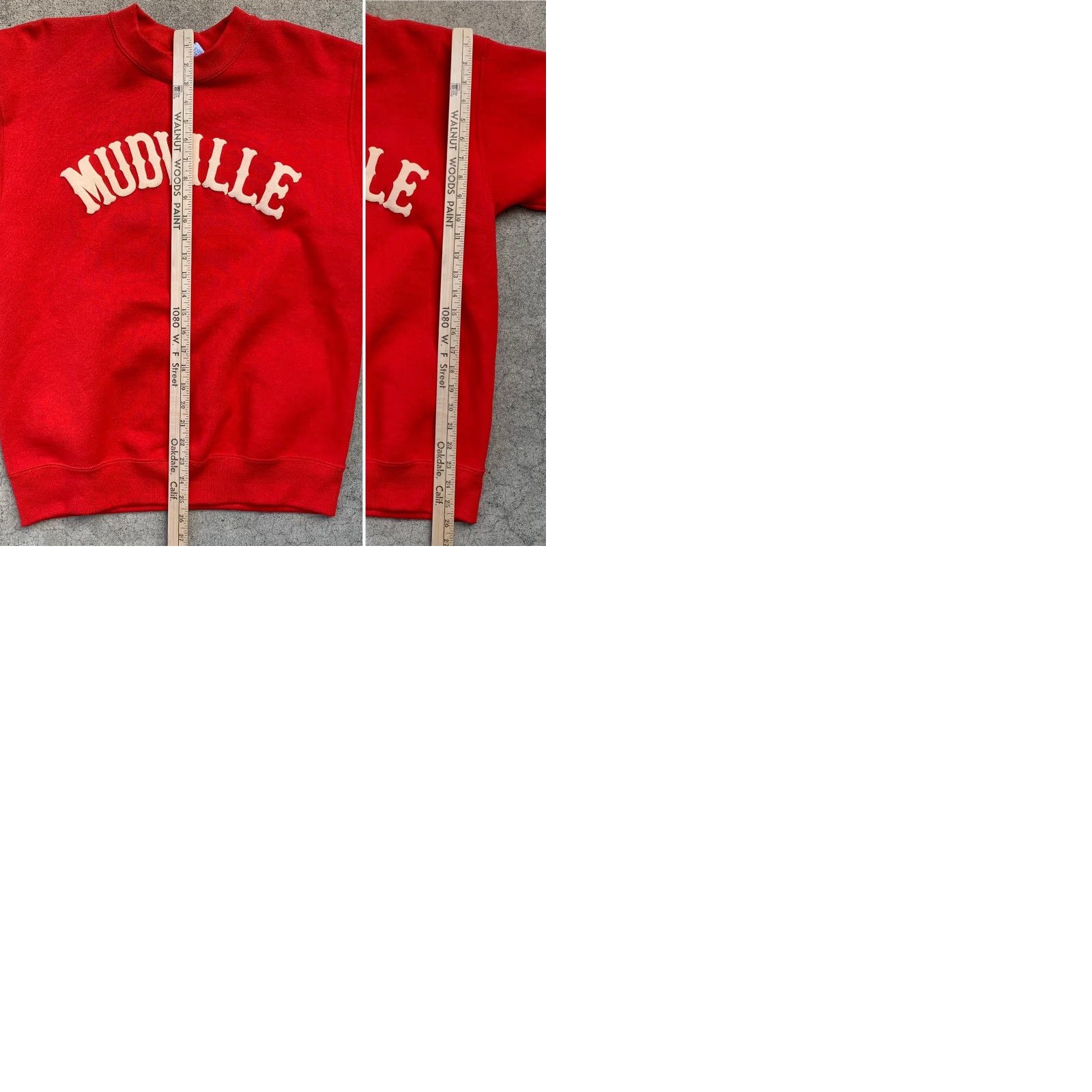 Vintage VINTAGE Soffe Heavy Sweats MUDVILLE graphic sweatshirt Long Sleeve Pullover Adult L Red Graphic Print Mens pullover sweatshirt 90s 80s Size US L / EU 52-54 / 3 - 9 Thumbnail