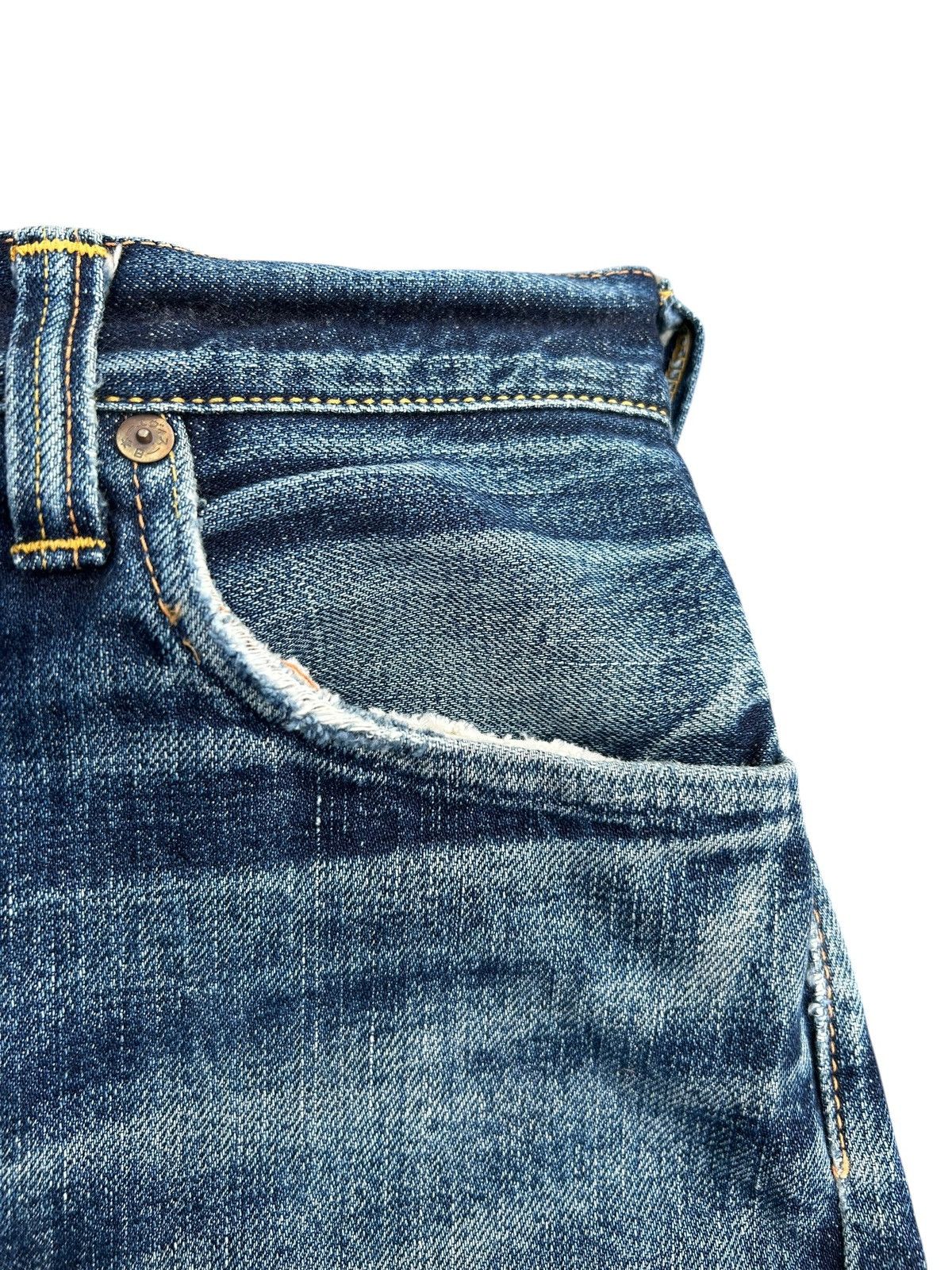Evisu Vintage Evisu Selvedge Distressed Repair Denim Jeans Size US 33 - 9 Thumbnail