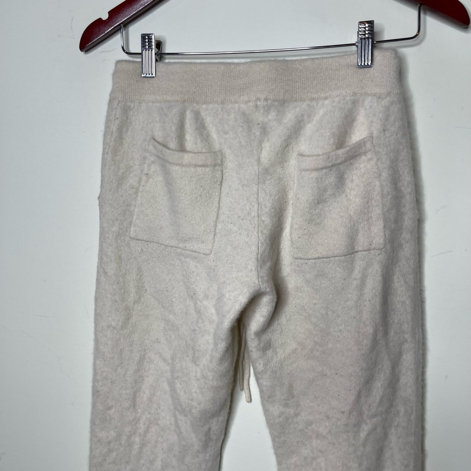 Other Gentle Herd Luxury Cashmere Drawstring Pants Off White S Size 26" / US 2 / IT 38 - 3 Thumbnail