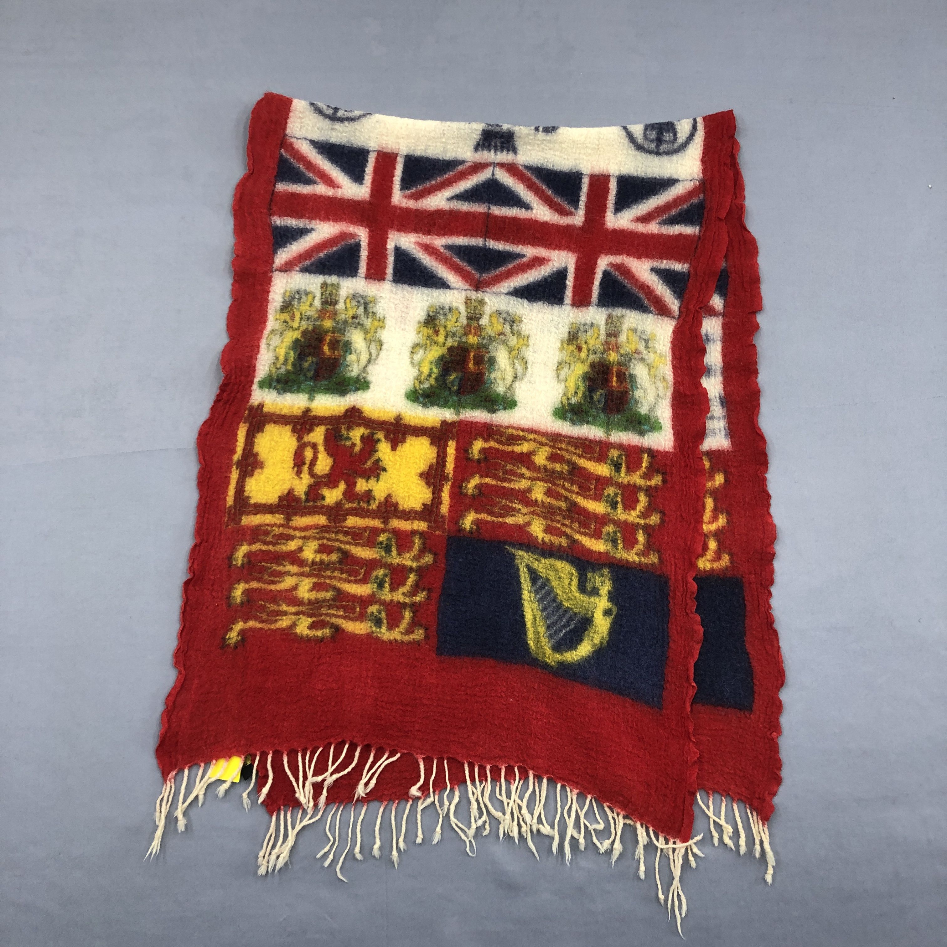 Designer × Vintage Vintage Glen Prince Scarf British Flag Motif Wool Scarves. Size ONE SIZE - 3 Thumbnail