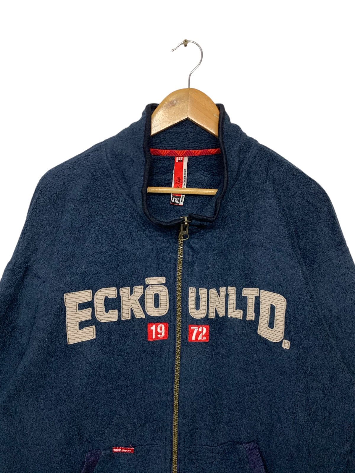 Ecko Unltd. Rare Ecko Unlimited Big Logo Fleece Full Zipper Down Size US XXL / EU 58 / 5 - 3 Thumbnail