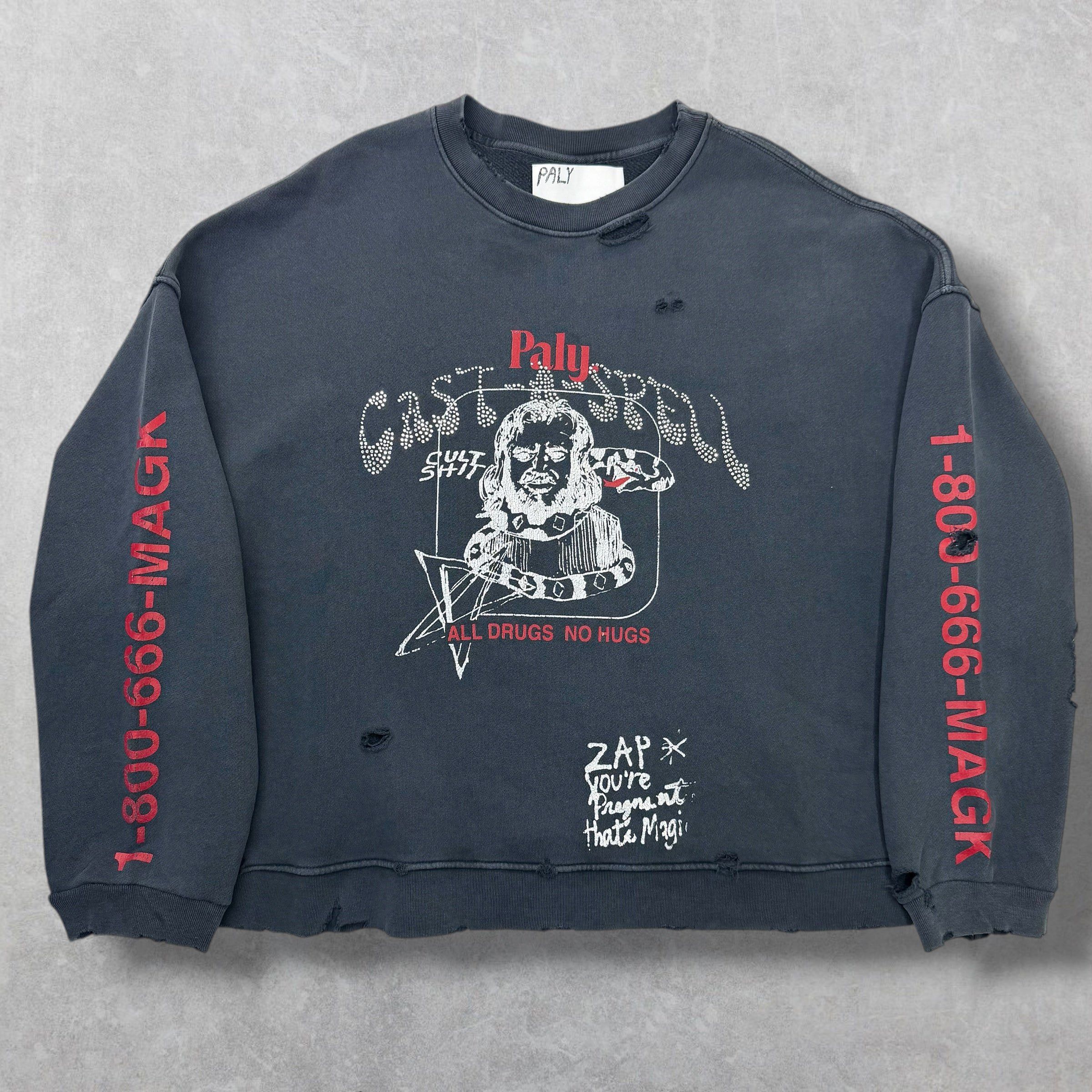 Other Paly Cast-A-Spell Distressed Sweatshirt M/L (L) Size US L / EU 52-54 / 3 - 1 Thumbnail