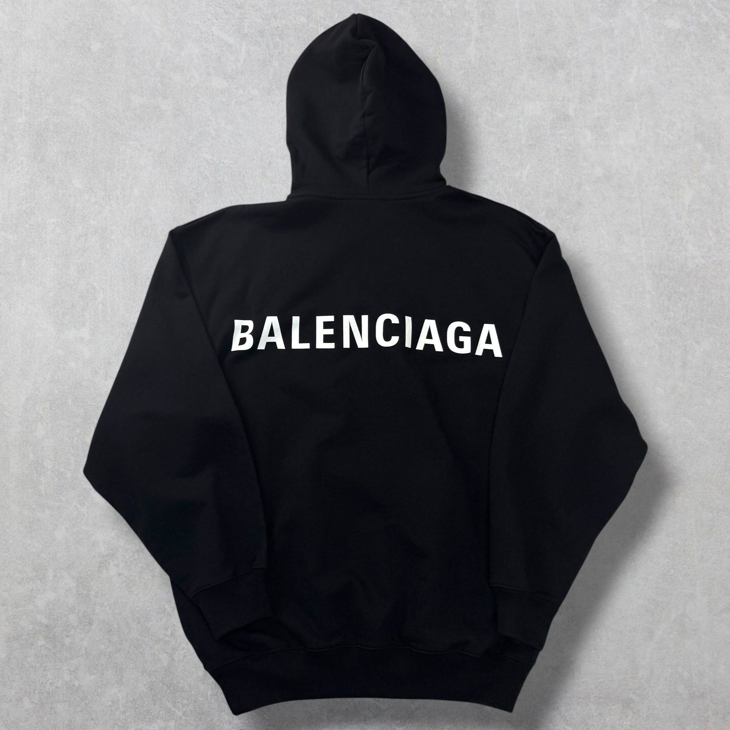 Balenciaga Balenciaga Black Logo Hoodie S (M) Size US M / EU 48-50 / 2 - 1 Thumbnail