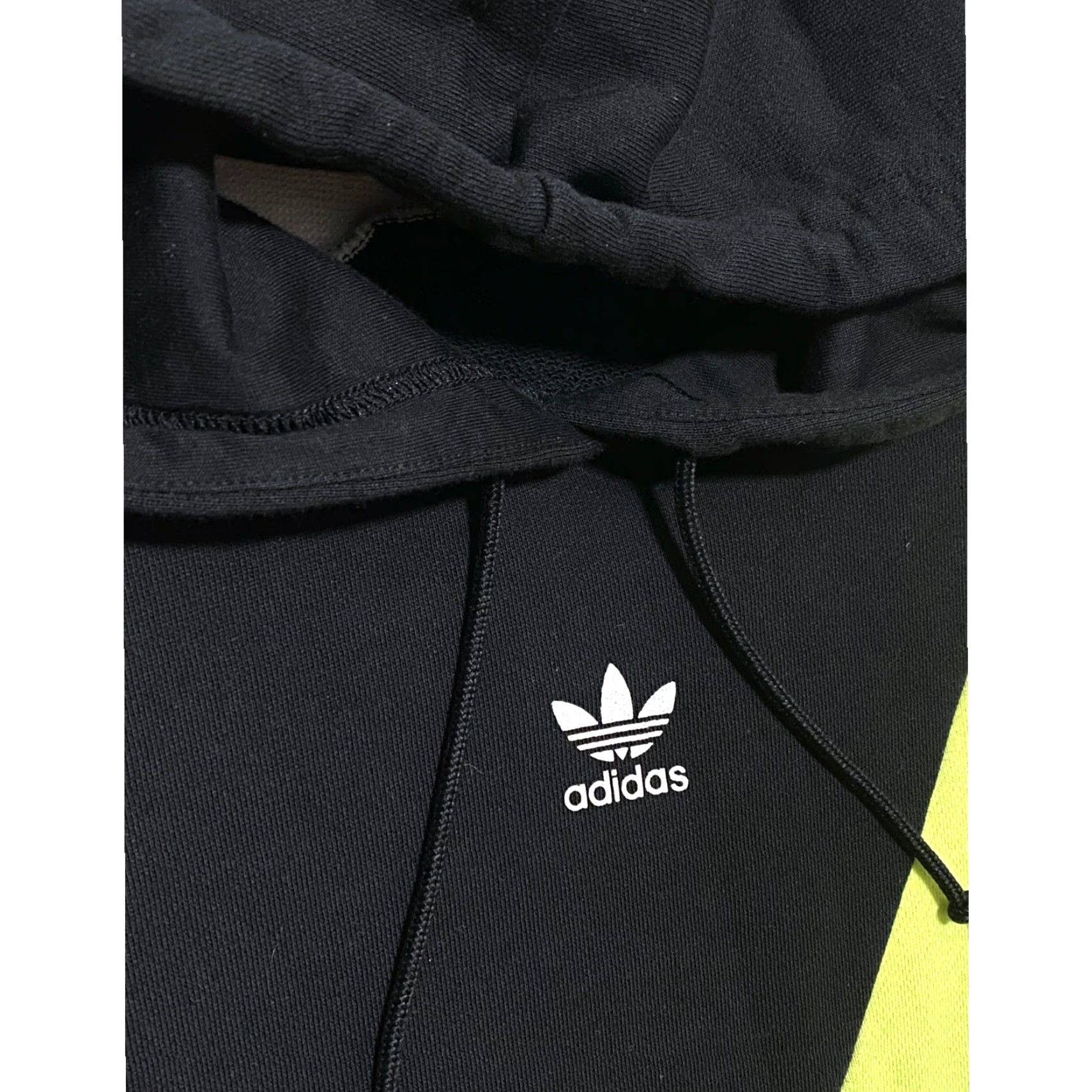 Adidas Adidas Hoodie Color Block Black White Lime Green Y2K Streetwear Loud Womens M Size M / US 6-8 / IT 42-44 - 4 Thumbnail