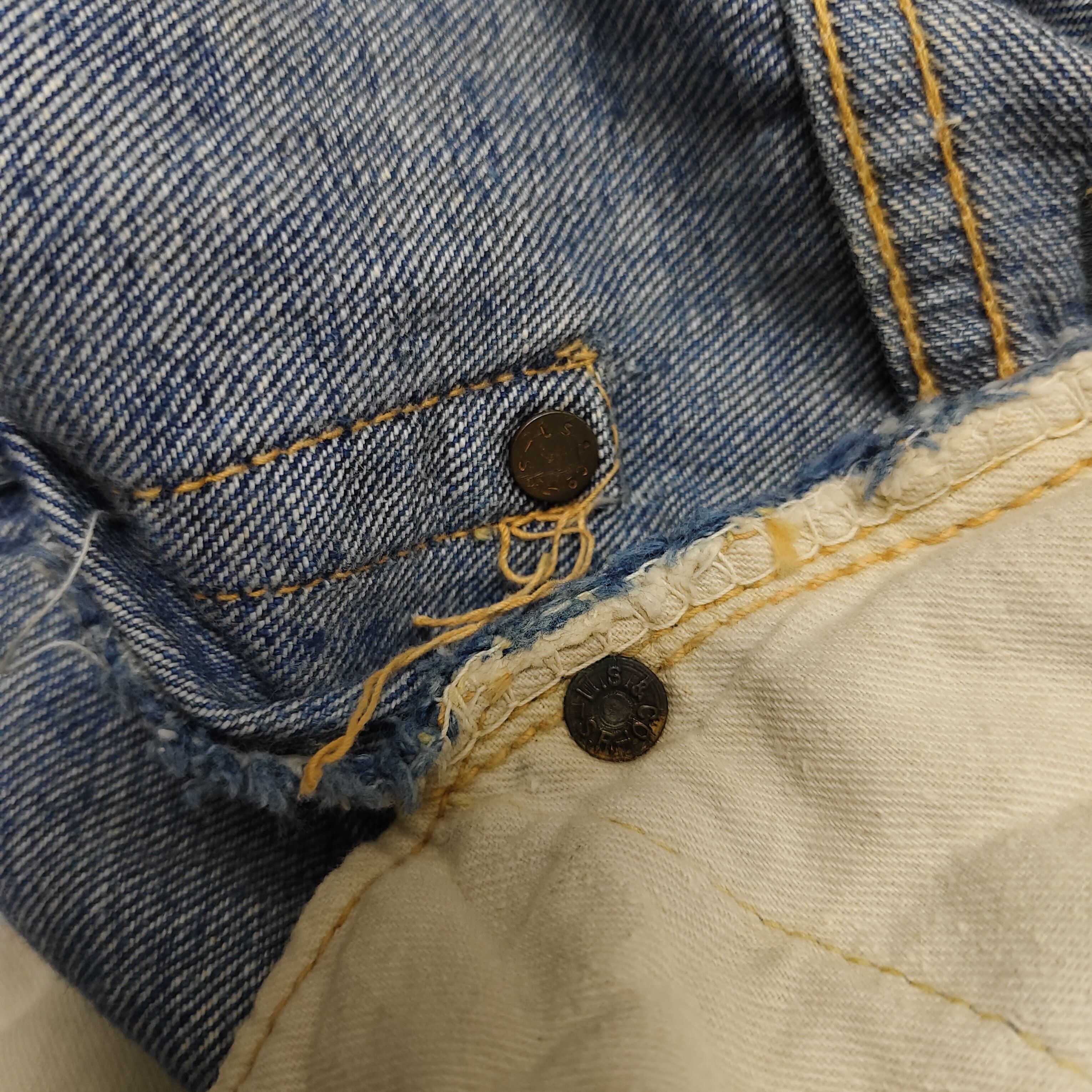 Levi's True Vintage 50s Levi's Big E Hidden Rivets Women Jean Size US 27 - 16 Thumbnail