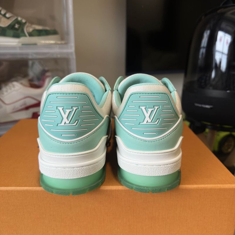 Louis Vuitton Louis Vuitton Trainer Tiffany Green Low-Top Sneakers -2508 Size US 7.5 / EU 40-41 - 2 Thumbnail