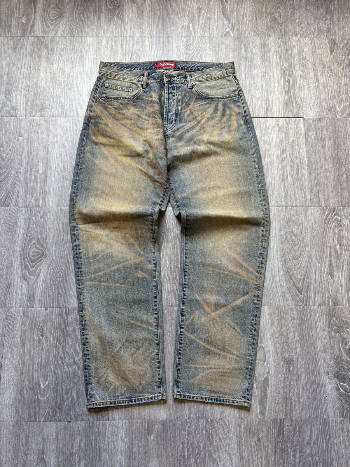 Supreme Supreme regular jeans dirty indigo | Grailed