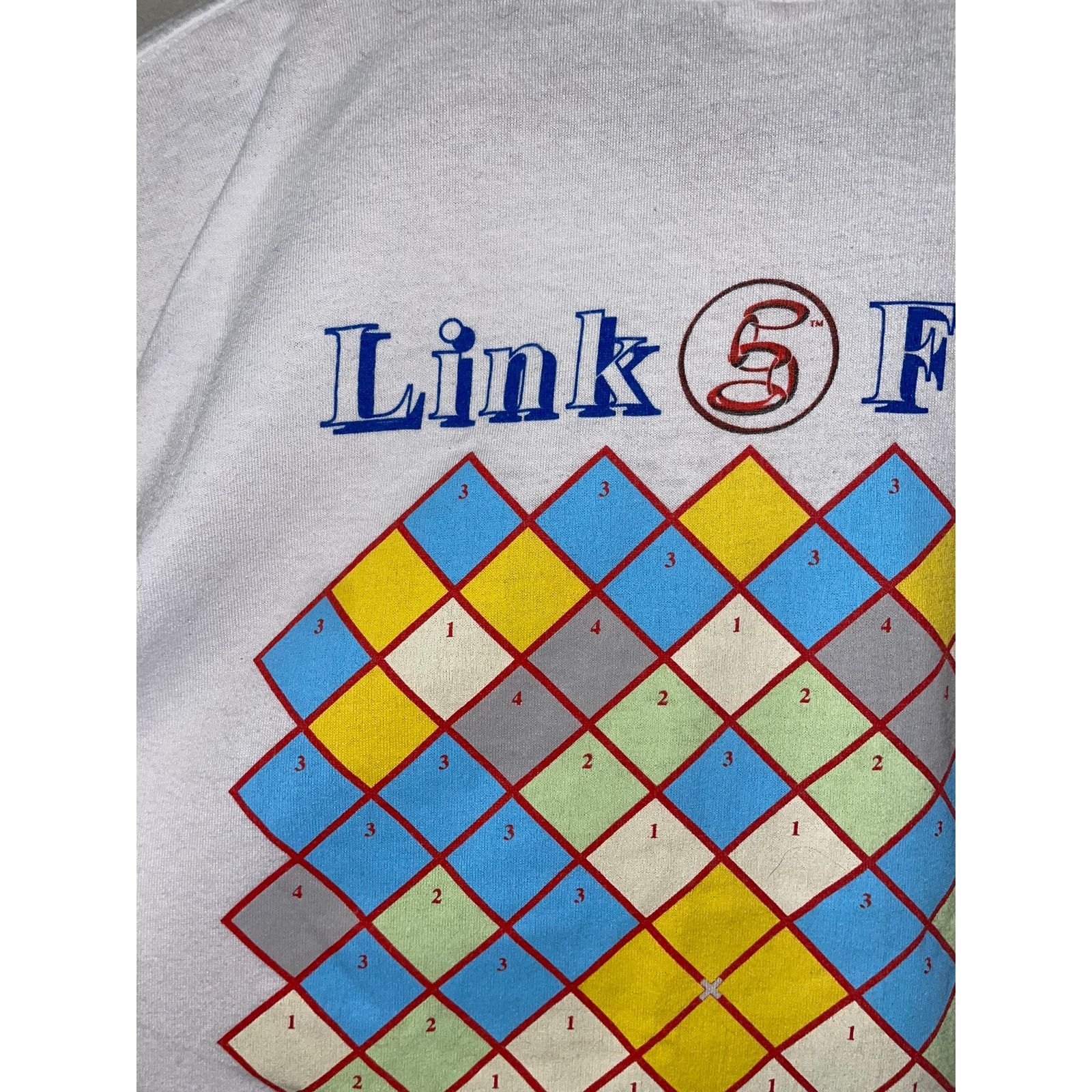 Jerzees Vintage Link Five Shirt Angel Leaf Game White Tee 90s XL Size US XL / EU 56 / 4 - 4 Thumbnail